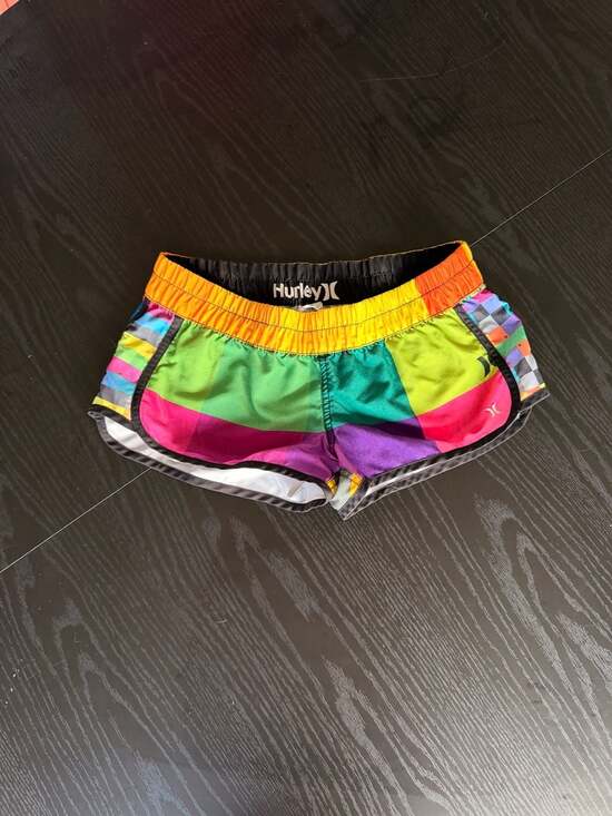 Hurley Pants - Hurley Women's Multicolor Colorblock Athletic Pull-On Board Shorts Size Small